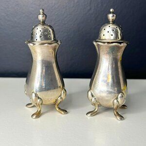 VTG Regis Silver-Plated Salt and Pepper Shakers, EPNS Footed Design, est 1930s